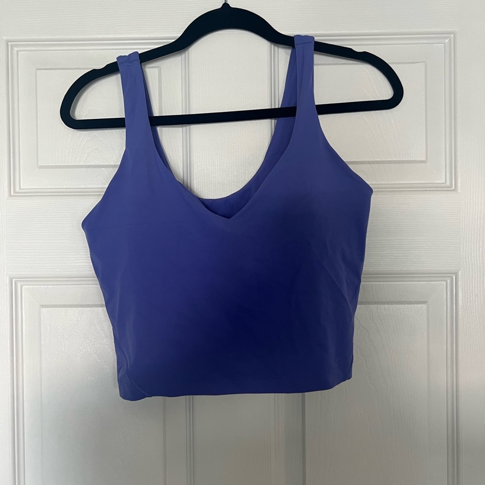 lululemon athletica Purple V-Neck Cropped Tank
